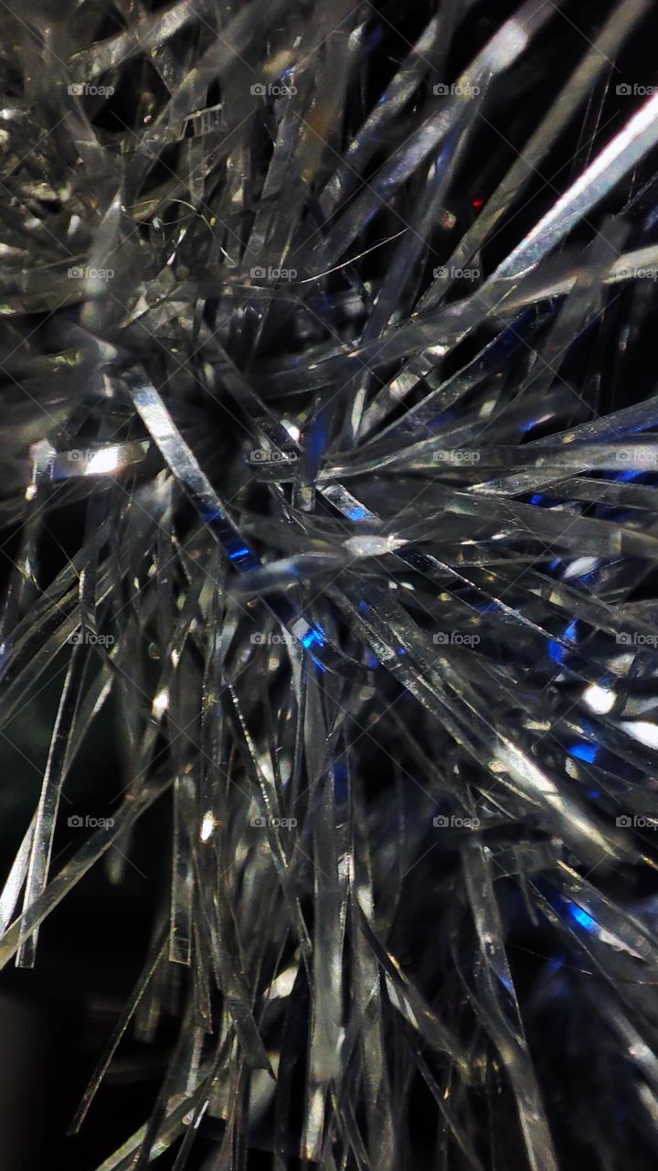 Macro photo of New Year's garland