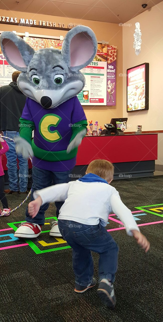 dancing. trip to chuckee cheese