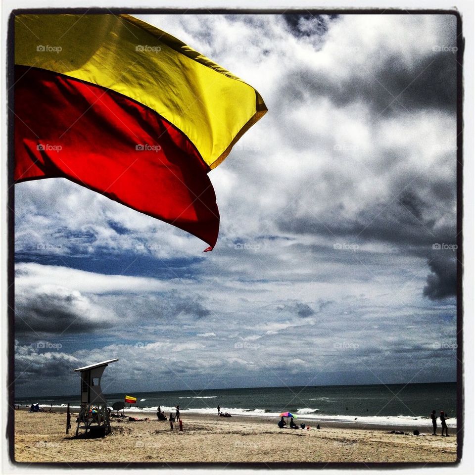 Windy day on the beach