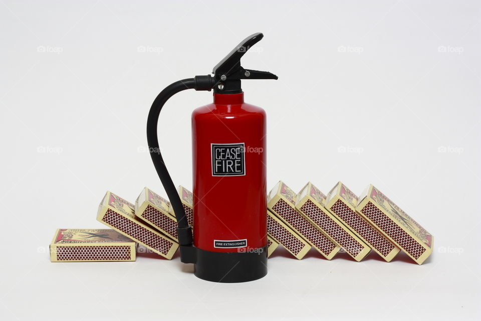 extinguisher and a reason for use of it.