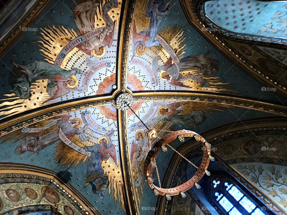 Ornate cathedral ceiling 