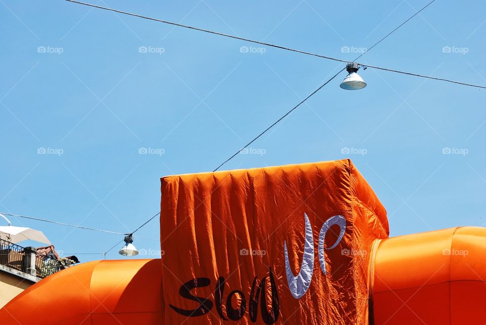 An old Slow Up event - Locarno, Canton Ticino, Switzerland.