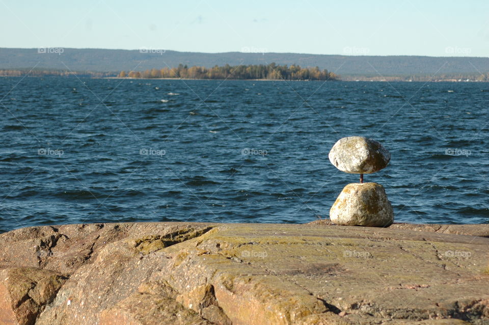 sea rock stone water