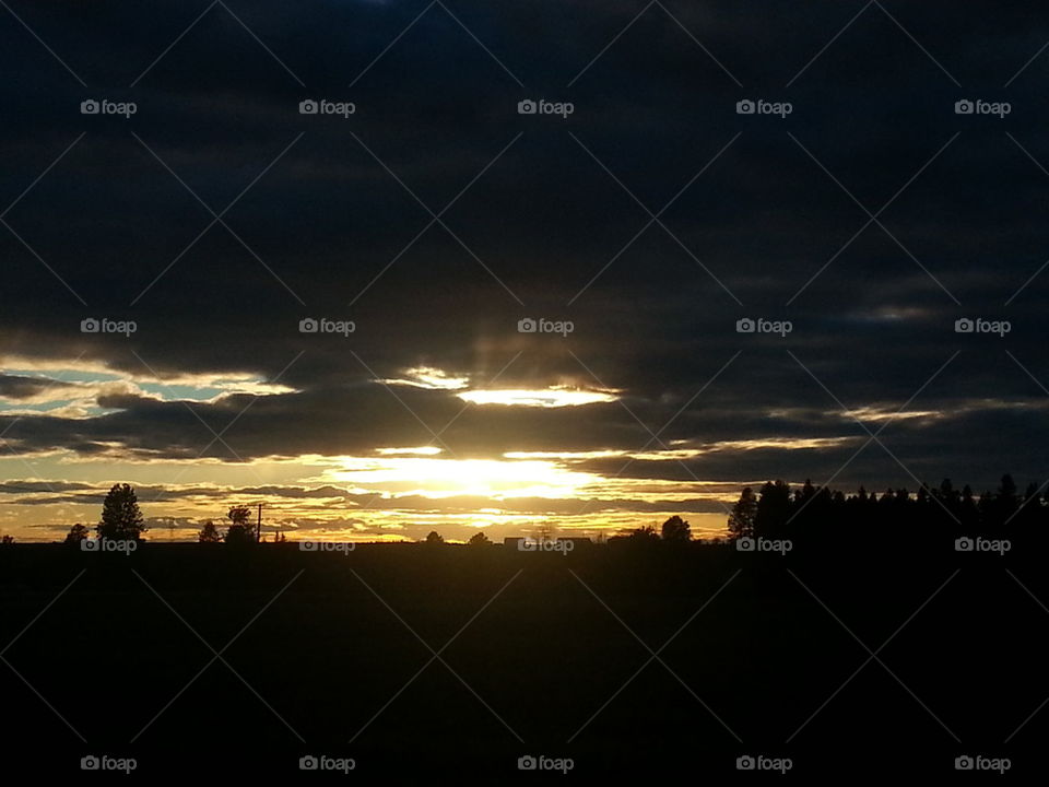 Sunset in the country