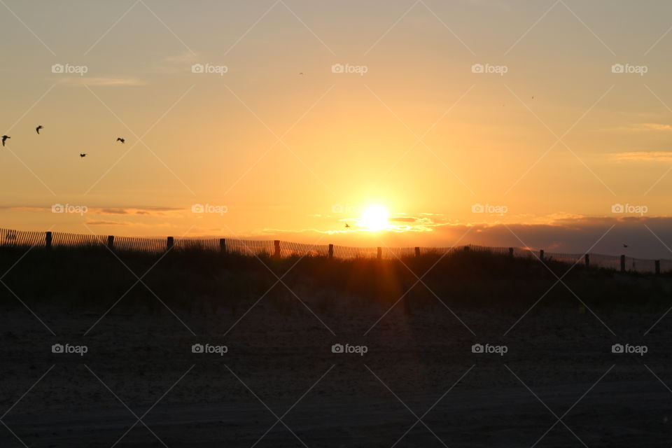 Duxbury beach sunset 