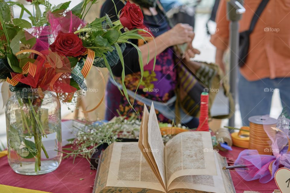 Barcelona. Sant Jordi celebrations