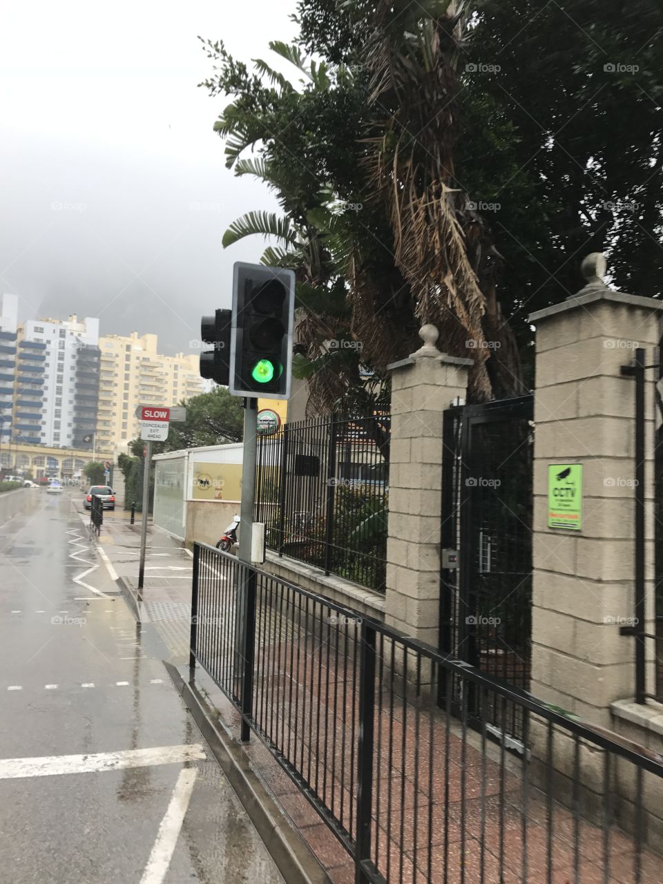 Traffic lights-road-street-buildings-traffic 