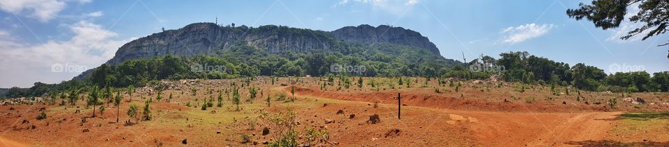 panorama of a mountain landscape