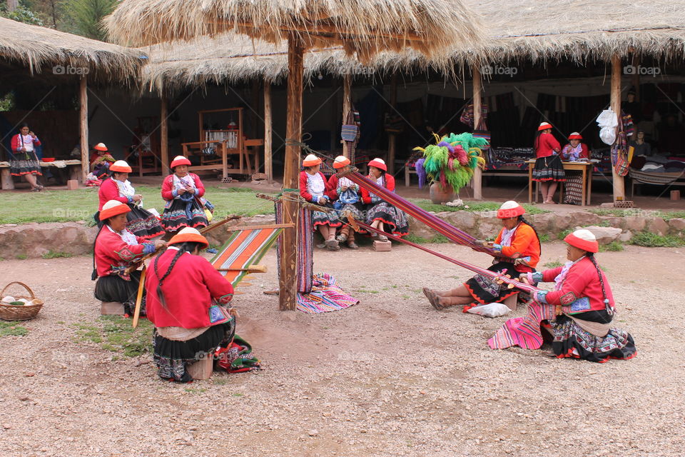 Peruvian villagers 