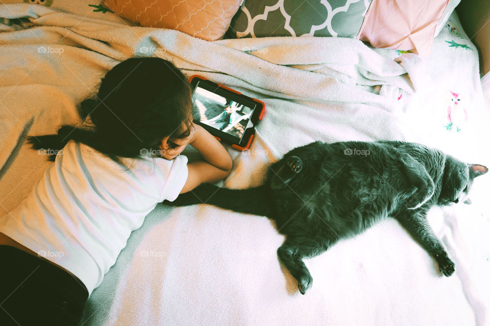 Bed, People, Child, One, Girl