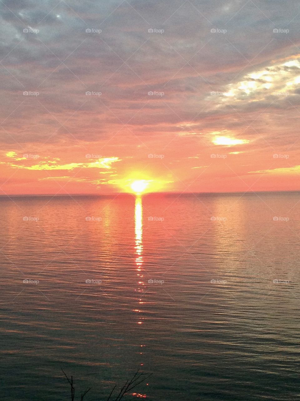 Sunburst over Lake Michigan