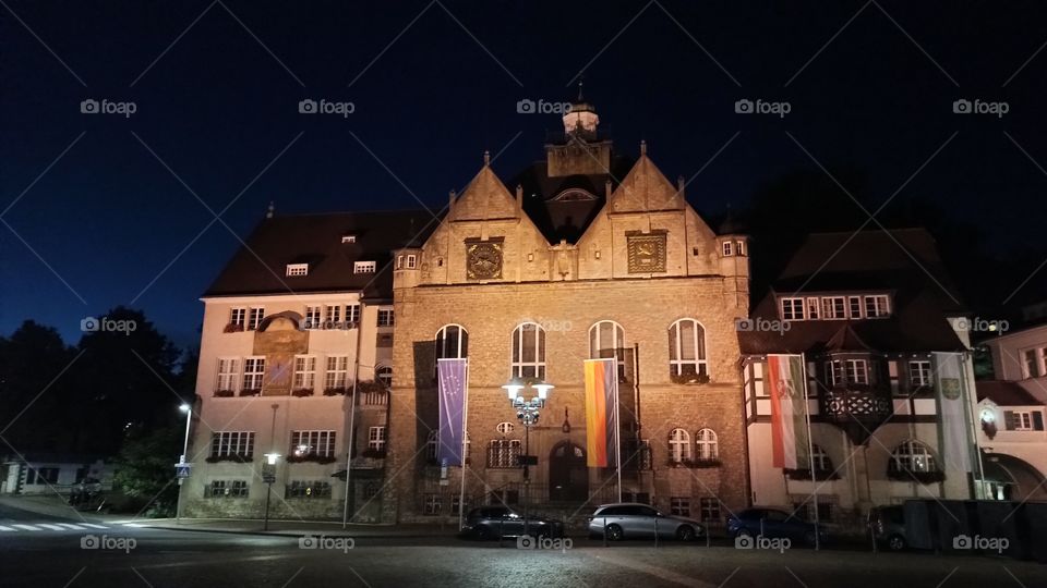 Bergisch Gladbach Nordrhein-Westfalen Rathaus Nacht