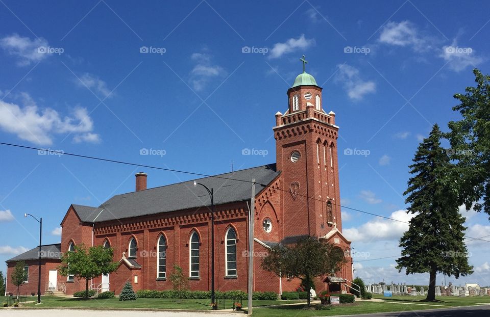 Brick Rural Church 