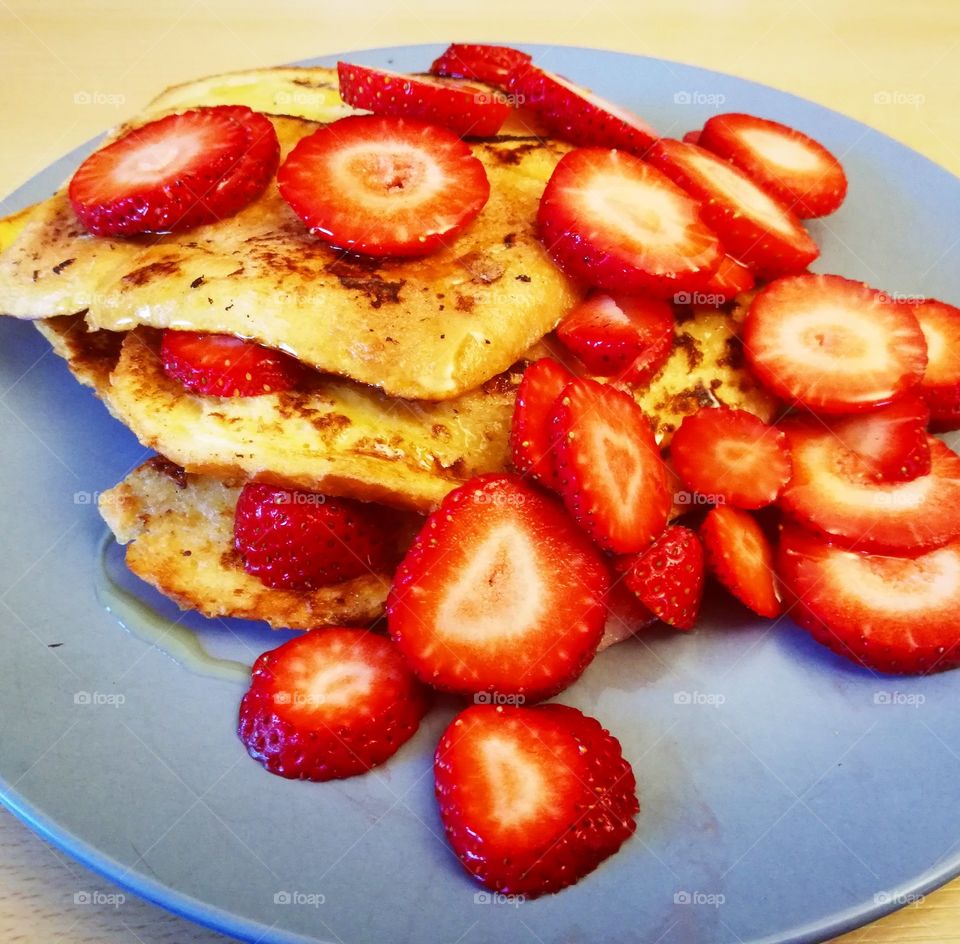 Strawberry pancake breakfast