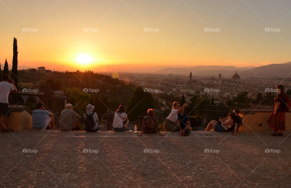 Crowd, Florence, Italy