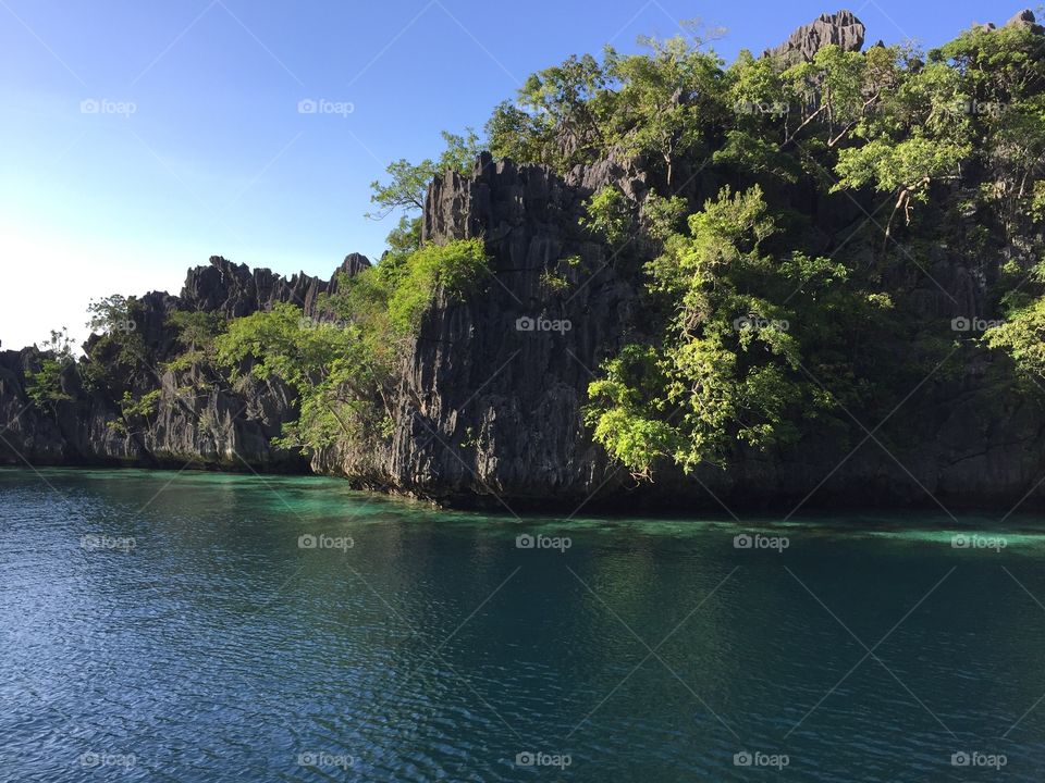 Rocks over the sea