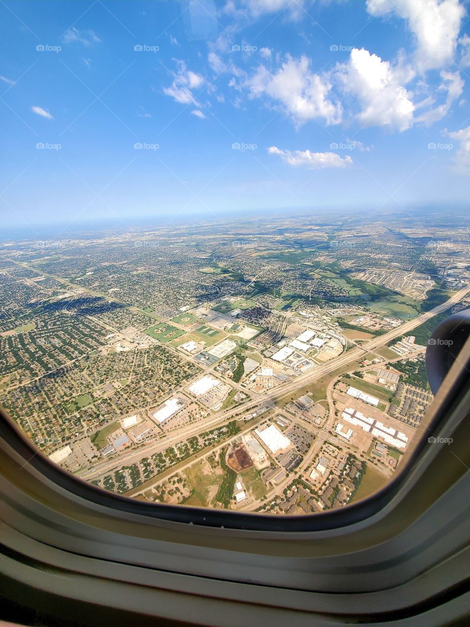 Final approach into Love Field in Dallas Texas brings you in over lots of buildings