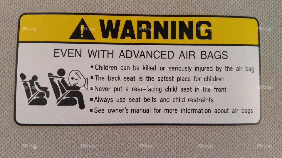 Airbag warning