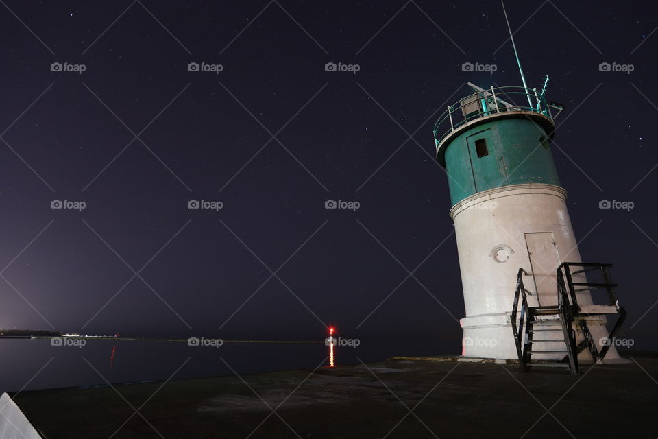 Stars Waukegan harbor