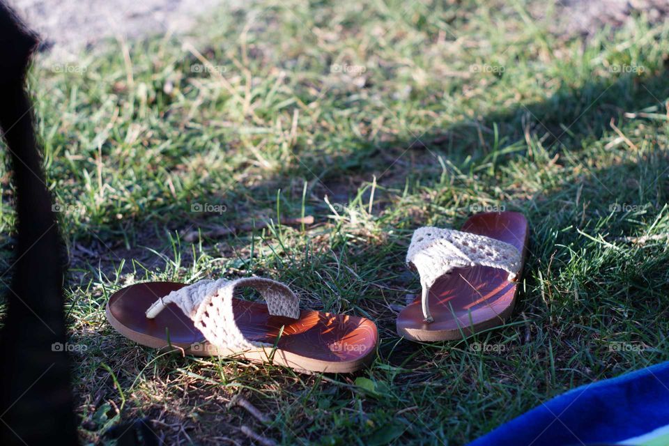 Slippers, picnicking