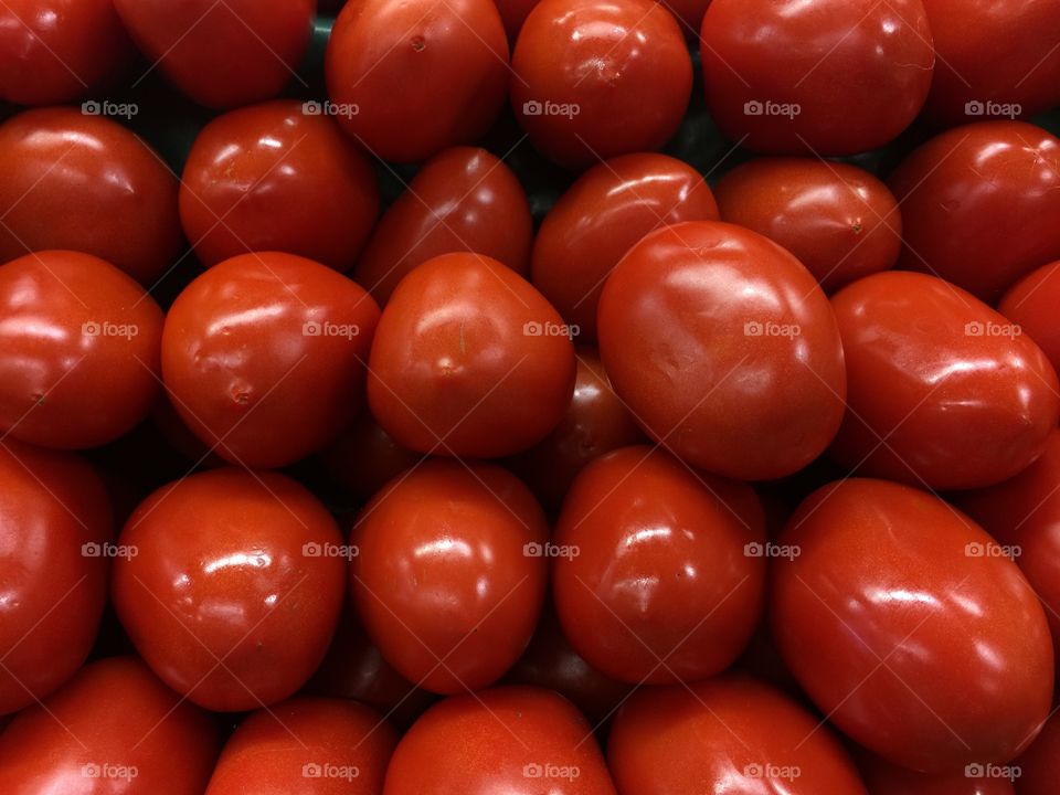 Romas . Stack of Roma tomatoes 