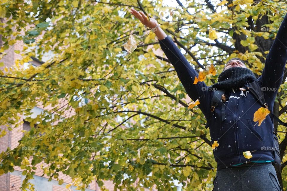 Nature#leaves#colors#trees#autumn#human#happy