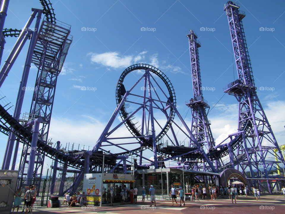 Adler_park entertainment"Sochi Park".The fastest and highest in Russia,the roller coaster