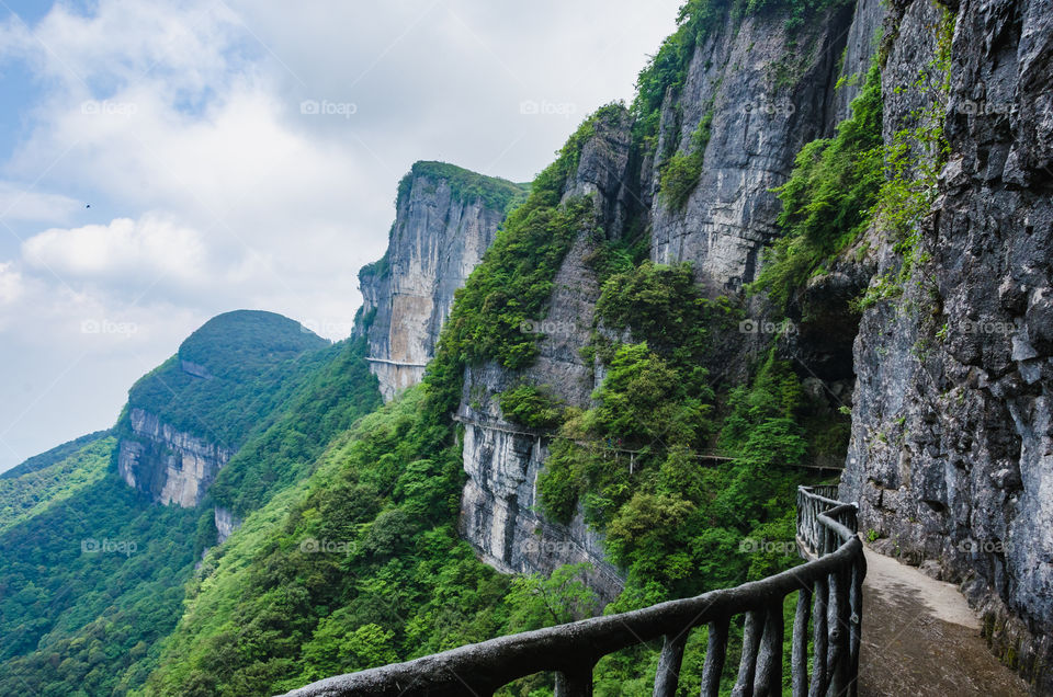 Jinfoshan walkway, china. 