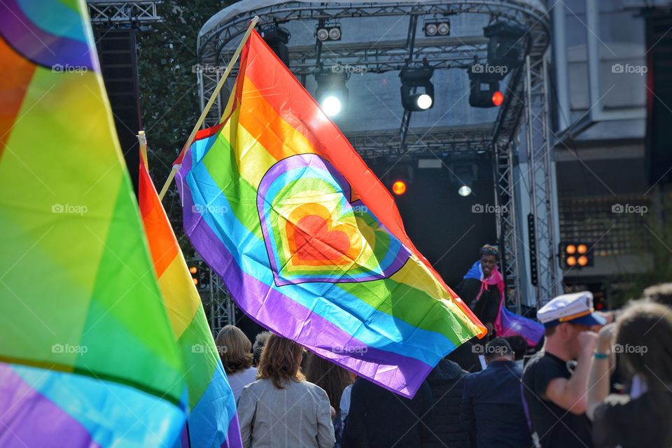 Rainbow flags