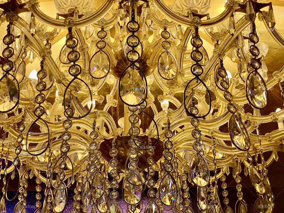 Close up of a chandelier