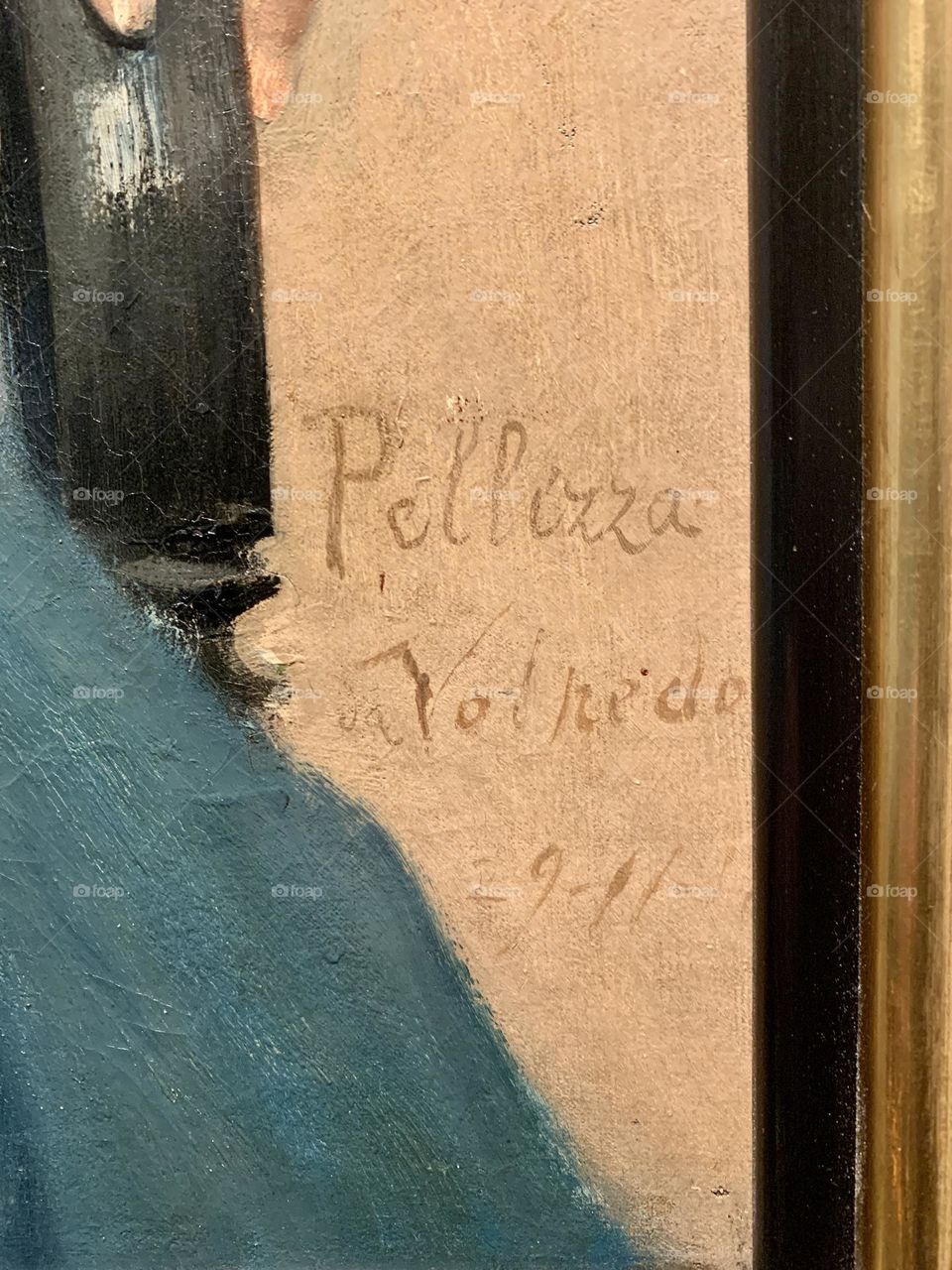 the signature of the Piedmontese painter Pellizza da Volpedo, an important Italian exponent of the pointillist current and later an exponent of the social current.