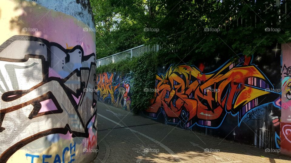 Graffiti wall colors Art