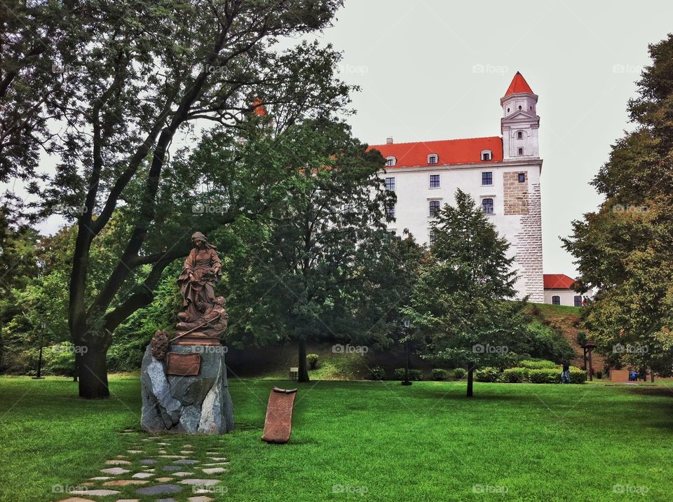 Bratislava castle garden