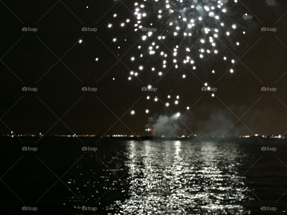 Fireworks over Lake Michigan 