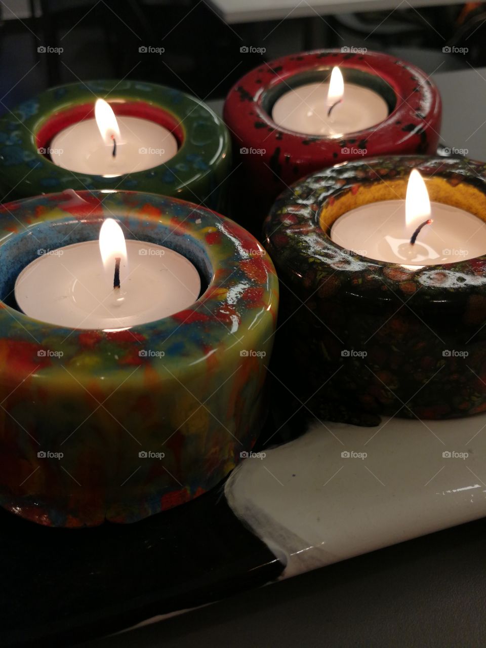 Advent candles colour