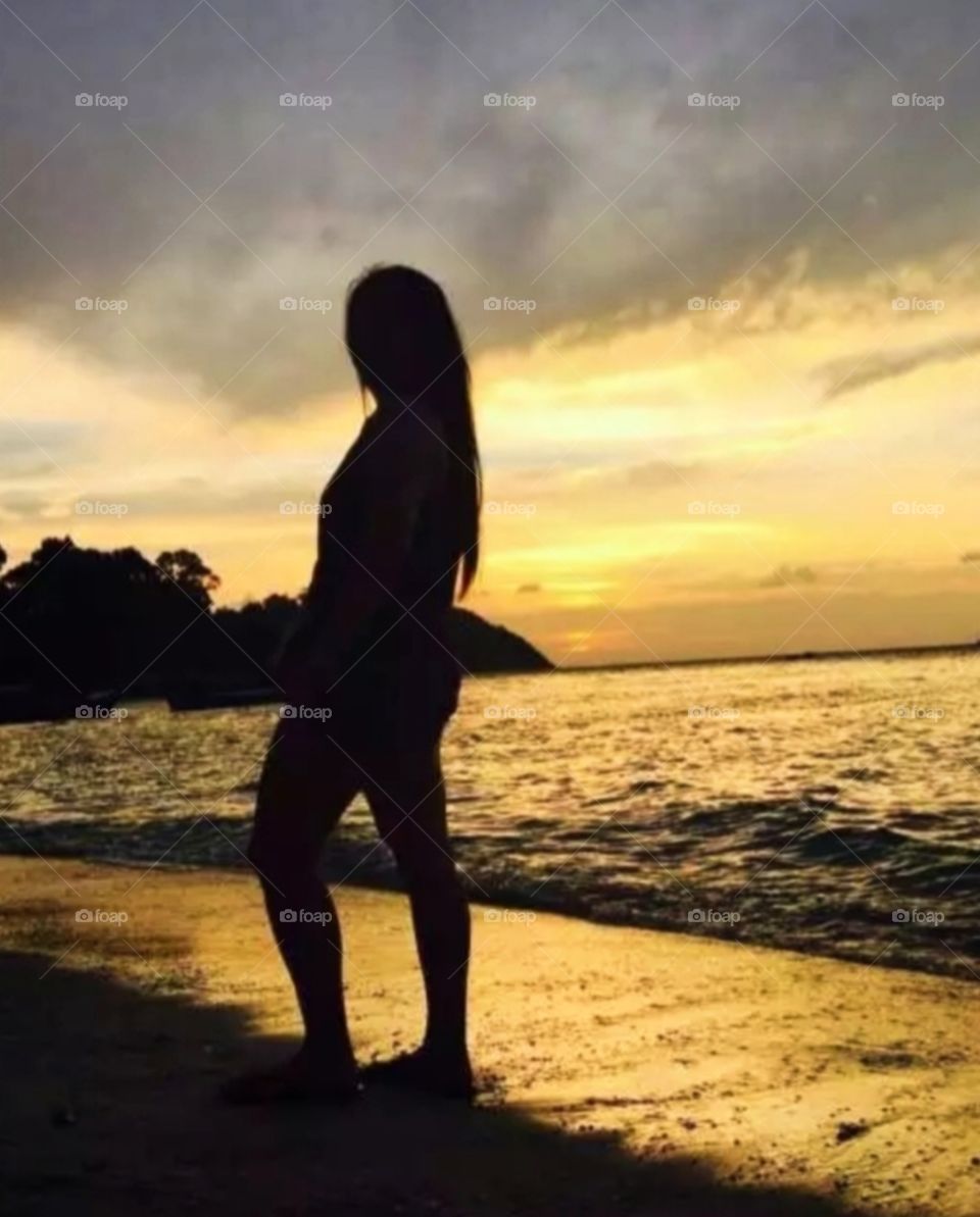 Walking on the beach