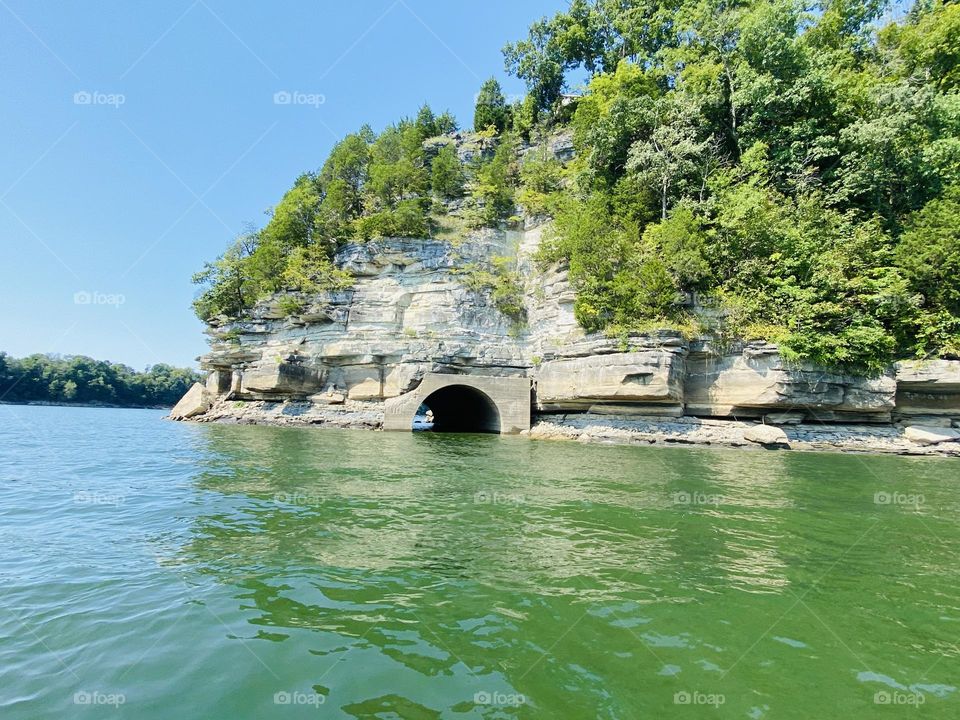 A cool reminder of the abandoned town under Lake Cumberland in Kentucky, USA