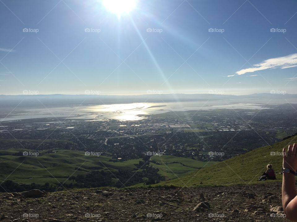 View from Mission Peak in San Jose, California. 