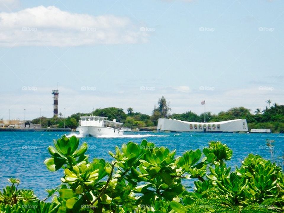 The Pearl Harbor memorial 