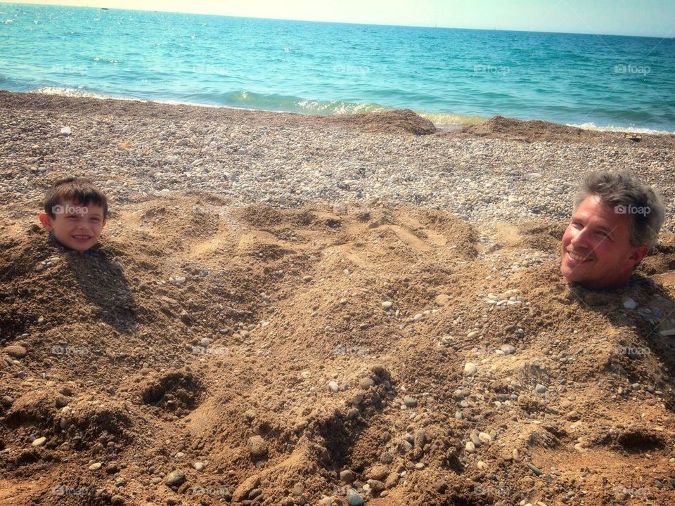 Heads at the beach 