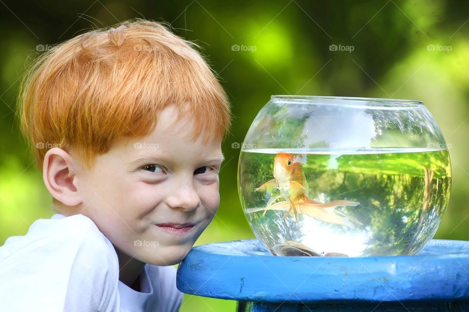 Cute red-hair boy