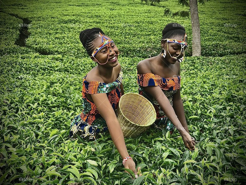 Countryside is the best place to live because everything is natural and organic, and this beautiful picture of two young African women represent the beauty of living in countryside.
