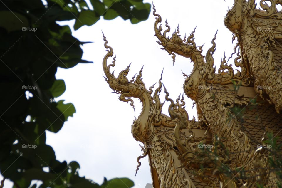 Top of a temple in Thailand