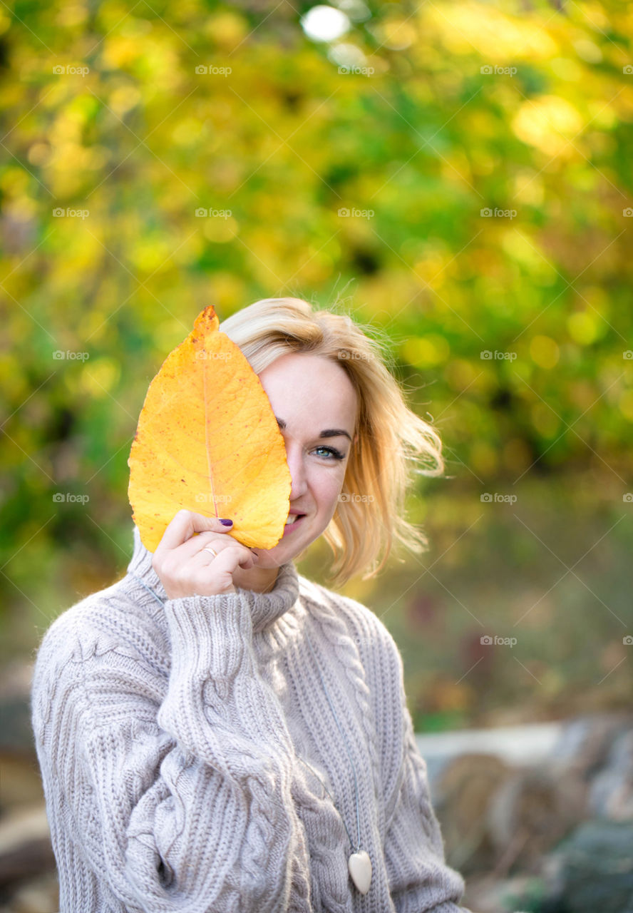 Fall, Nature, Outdoors, Woman, Park