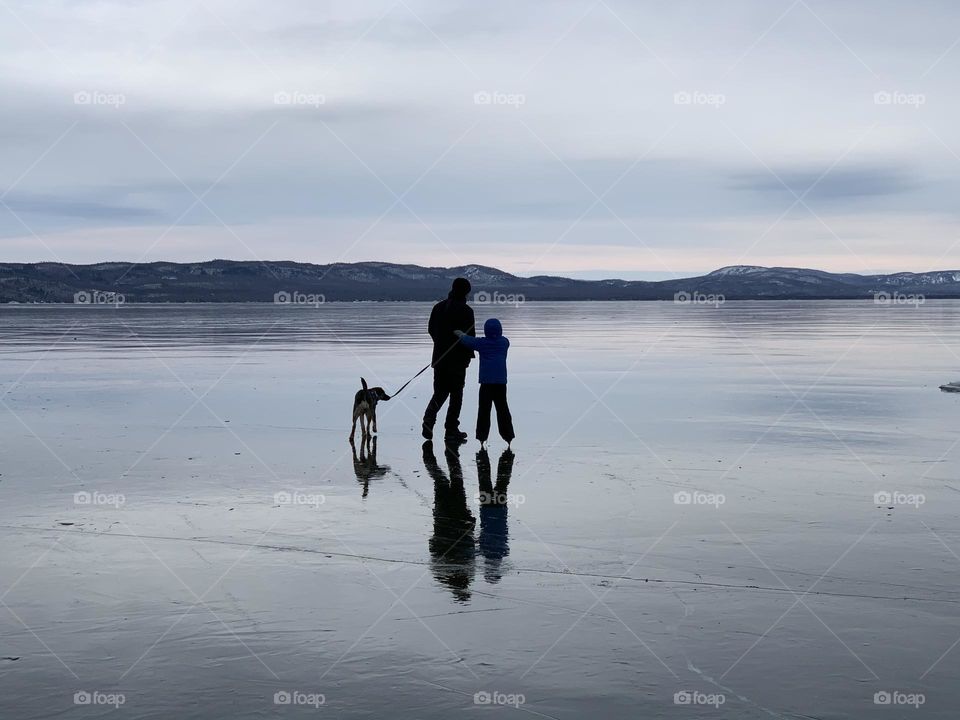 Skating on a glass lake