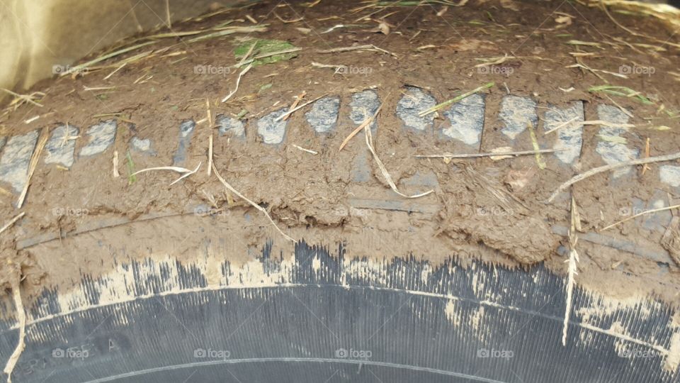 muddy tire