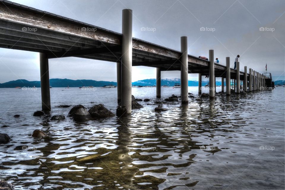 Pier on lake