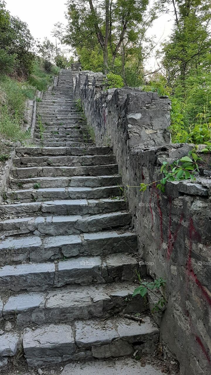 history old larch  stone stairs