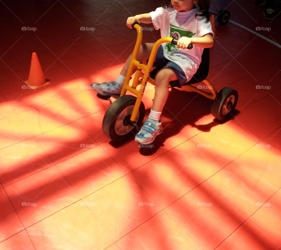 Driving a tricycle