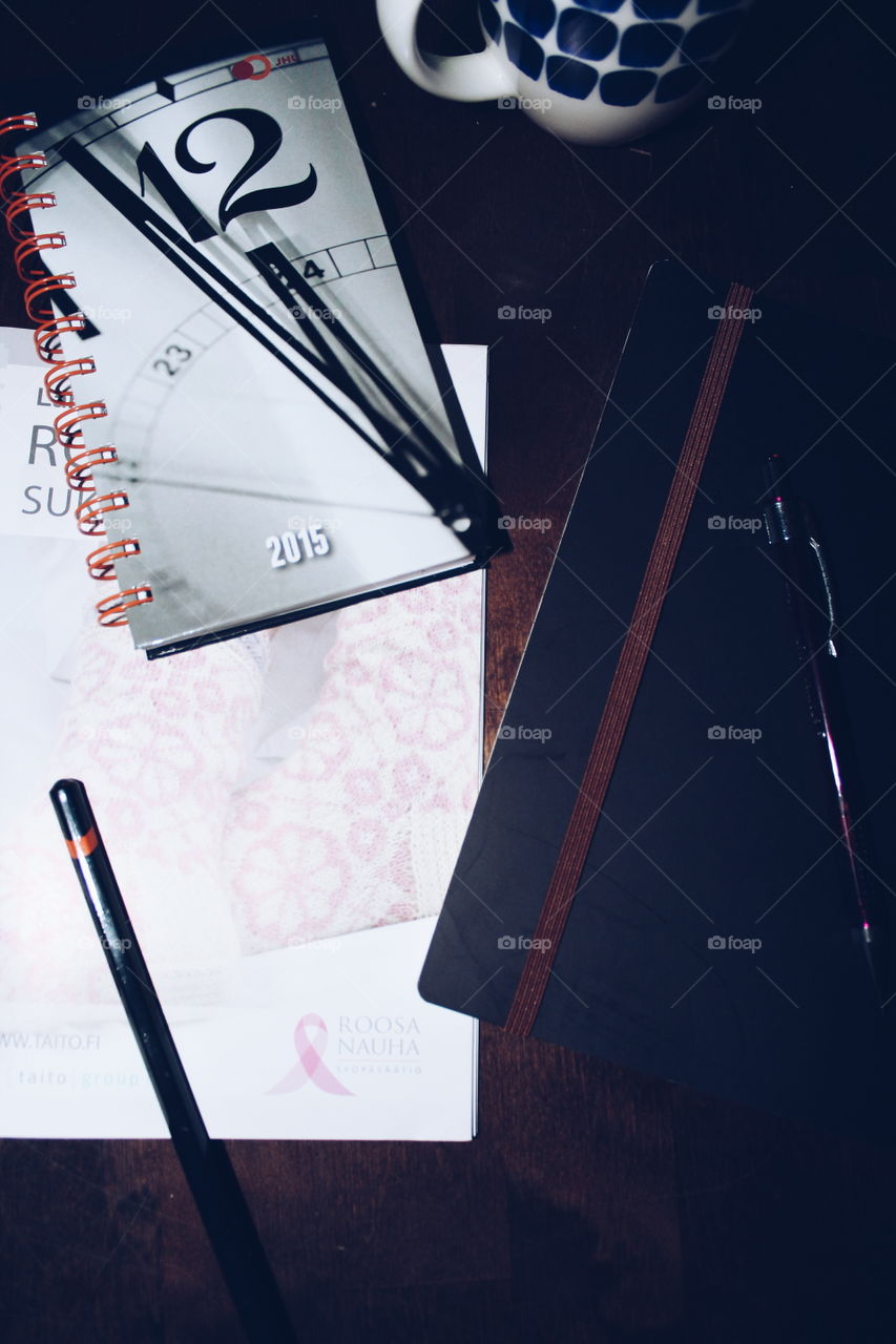 desk from above . challenge 